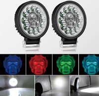 Phare de travail LED rond, accessoires de voiture 4x4, feux de jour DRL, phare auxiliaire LED RGB pour camion et moto