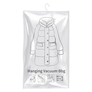 Hanging Vacuum Compression Bags Transparent Outerwear Coat Dust Proof Storage Space Saver Organizer - Product Image 5