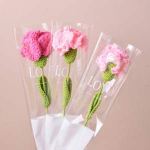 Ramo de Flores Artificiales de Carnation Hechas a Mano con Ganchillo, Regalo para el Día de la Madre - Product Image 4