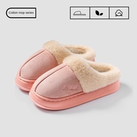 Chaussons en coton pour femmes et hommes, hiver, intérieur/extérieur, en peluche, chauds, à semelle épaisse antidérapante, soutien du pied, vente en gros