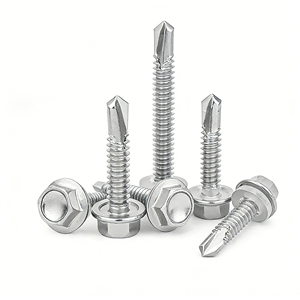 Tornillos Autoperforantes de Cabeza Hexagonal Exterior M5.5 con Revestimiento de Zinc de Fábrica Bibo Yaente - Fijaciones de Cola de Golondrina para Construcción Métrica - Product Image 1