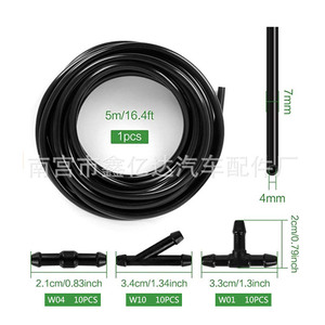 Connecteur en T en plastique noir pour tuyau de lave-auto, 10 pièces, pièces automobiles à usage général - Product Image 5