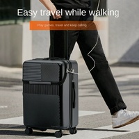 Nouveauté : Valise vintage multifonctionnelle avec chargement USB et ouverture frontale pour ordinateur portable
