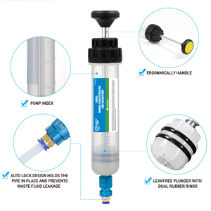 Pompe d'extraction d'<span class=keywords><strong>huile</strong></span> <span class=keywords><strong>moteur</strong></span> Sunbright <span class=keywords><strong>Seringue</strong></span> d'extraction de liquide de frein Pompe de remplissage et d'extraction sous vide Capacité 200CC - Product Image 5