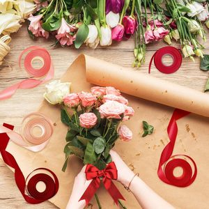4cm 100yard Decoration Hair <b>Ribbon</b> Mix Colors Double Single Face <b>Red</b> Polyester Satin Gift <b>Ribbons</b> for Wrapping Flowers - Product Image 3
