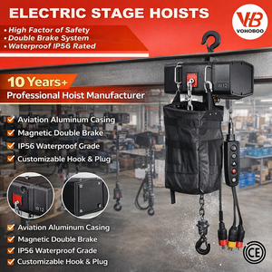 Palans électriques à chaîne W12 de 2 tonnes pour le levage de structures d'éclairage, nouvelle condition pour la vente au détail et les hôtels - Product Image 3