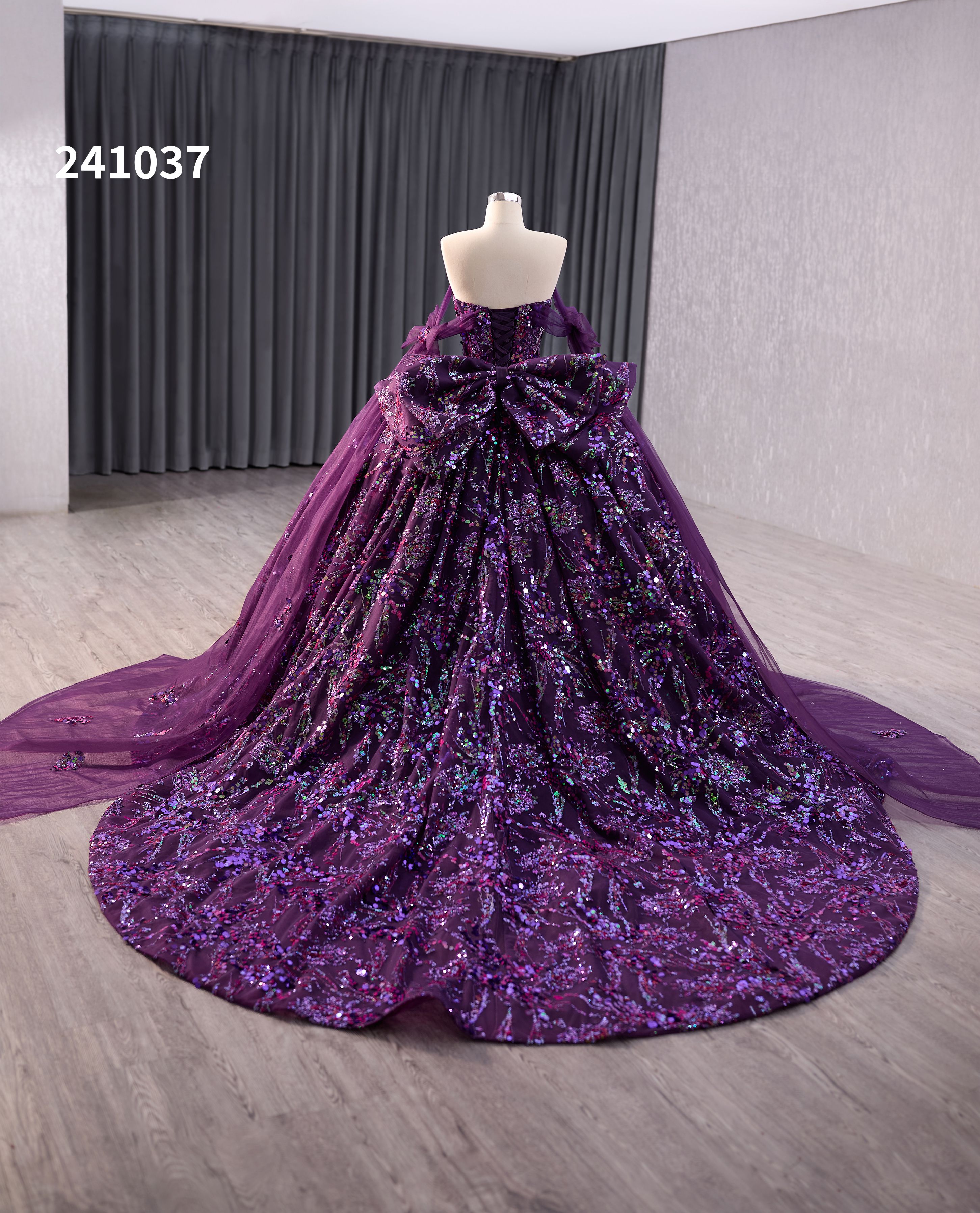 Purple Butterfly Ball Gown for Women Sweetheart Sequin Evening Dress  Organza Sequins Bow Traditional Muslim Clothing Accessory| Alibaba.com