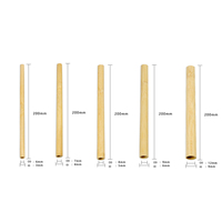 Pailles en bambou réutilisables Bambaw - Écologiques avec brosse de nettoyage et pochette - Lot de 6 - 8,7'' Fabriqué en Chine