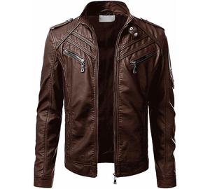 Meilleurs vestes d'hiver en cuir mince pour hommes de conception personnalisée veste en cuir promotionnelle - Product Image 1