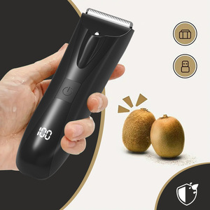 Recortadora de vello corporal y púbico para hombres, kit eléctrico con 4 cabezales de cuchillas de cerámica reemplazables - Product Image 1