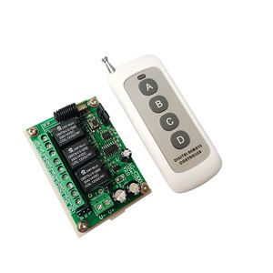 Relais RF DC 12V 3CH mode momentané avec temps de retard ON/OFF télécommande récepteur + émetteur - Product Image 1