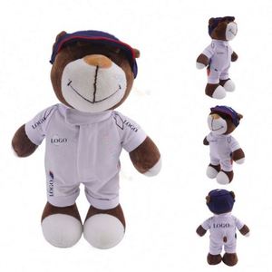 30cm Funny High Quality Locomotive Teddy Bear Plush Toys PP Cotton Birthday <b>Soft</b> Stuffed <b>Pillow</b> Kids Boys Present - Product Image 1