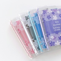 Carnet à feuilles mobiles avec couverture en PVC imprimée UV/numérique pour le Défi des 100 enveloppes, idéal pour la gestion budgétaire et les économies sur 100 jours, et comme cadeau