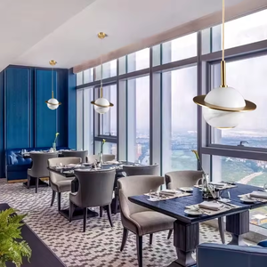 Lustre minimaliste en boule de marbre à LED pour application de chevet de restaurant ou d'hôpital - Product Image 2