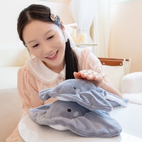 Peluche Ray souriant, coussin, animal en peluche doux, compagnon de sommeil, cadeau d'anniversaire