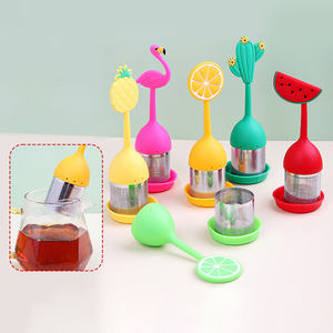 ที่กรองชารูปผลไม้ทำจากซิลิโคนมีหูจับที่กรองชาสุดสร้างสรรค์ทำจากสแตนเลส - Product Image 2