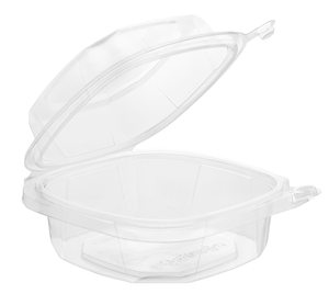 Tamper Evident PET Clamshell Container 6x6 Léger et pour Sandwichs Salades et plus d'utilisation industrielle alimentaire - Product Image 1