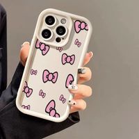 Coques de Téléphone de Luxe avec Nœud Papillon pour Filles et Femmes, Compatibles iPhone 17 Air 16 15 Plus Pro Max 14 13 12 11 X, Coque Arrière Antichoc Personnalisable