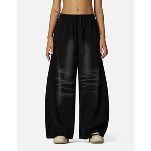 Pantalon de survêtement ample à logo personnalisé, style streetwear, imprimé airbrush, taille élastique avec cordon de serrage, en molleton, idéal pour le skate, les loisirs et le quotidien - Product Image 1