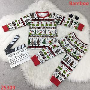 Pyjamas pour bébés garçons et filles à manches longues, ensembles pour filles, imprimés de Noël en bambou, vente en gros d'usine, promotion chaude - Product Image 4