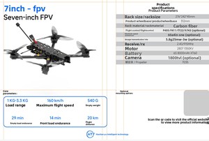 Quadricóptero FPV de 5 polegadas com 5.8G ELRS, sem escovas, alta velocidade, RTF, direto do fabricante, <span class=keywords><strong>Drone</strong></span> - Product Image 6