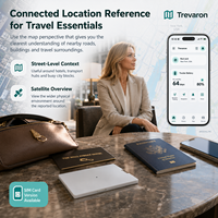 Carte GPS de suivi multi-cartes Trevaron Auto, cartes satellite et routières, localisateur de véhicule, bagages et portefeuille avec GPS, WiFi, LBS, BLE