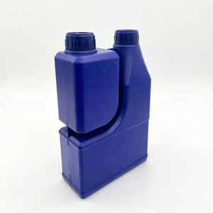 Botella de Plástico Agrícola Personalizada de <span class=keywords><strong>1L</strong></span>+500ml con Doble Boquilla, Envase Químico Transparente de HDPE - Product Image 1