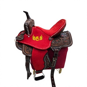 Selle de cheval artisanale personnalisée en cuir naturel souple à motifs floraux, avec quincaillerie en laiton, de qualité supérieure et durable, pour spectacle équestre western et course de baril. - Product Image 1
