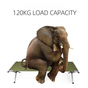 ファクトリーグリーン高品質120kg600Dオックスフォードクロスキャンプベッド1人用キャンプベッドベッドテントをお楽しみください