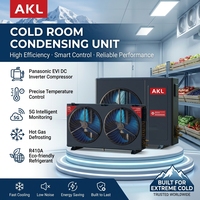 Unité complète de stockage frigorifique intégrée avec groupe de condensation, refroidisseur d'air et contrôleur intelligent pour chambres froides, congélateurs et salles de refroidissement