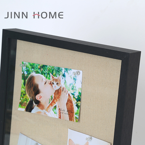 Jinstn-marco <span class=keywords><strong>de</strong></span> fotos <span class=keywords><strong>de</strong></span> lino para el hogar, caja <span class=keywords><strong>de</strong></span> sombra <span class=keywords><strong>con</strong></span> uñas, 11x14, <span class=keywords><strong>de</strong></span> <span class=keywords><strong>madera</strong></span>, color negro - Product Image 3