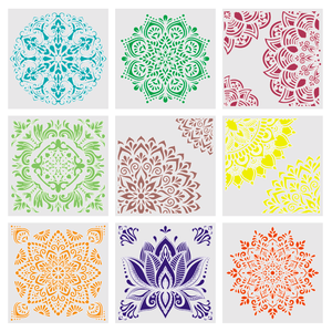 Mandala Tái Sử Dụng Làm Dot Phong Cách Hoa Động Cơ Tường Tùy Chỉnh Mandala <span class=keywords><strong>Stencil</strong></span> - Product Image 1