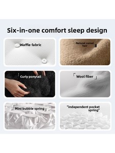 <span class=keywords><strong>Matelas</strong></span> à ressorts naturels faits à la main, double couche, en tissu à languettes, sans colle, emballé individuellement - Product Image 3