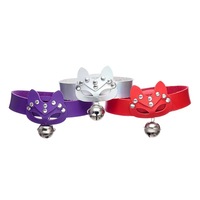 Nouveau Collier Tendance pour le Cou, Style Punk Personnalisé, avec Tête de Chat et Clochette, Masque Sexy en PU pour Cosplay