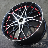 Jantes en alliage Fonyee New Black 16-17 pouces 7.0J-7.5J 5x114.3 PCD 67.1mm trou central, design maillé, ajustement universel, garantie 3 ans