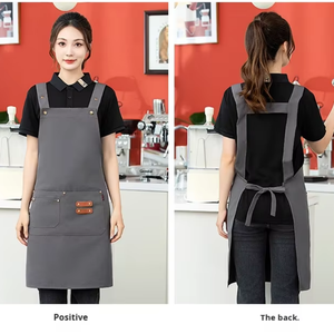 Tablier sans manches en toile imperméable, respirant et lavable, unisexe, pour serveurs dans les restaurants, boulangeries et bars - Product Image 2