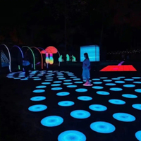 Plancher de danse LED circulaire portable à changement de couleur avec prix de gros, briques lumineuses arc-en-ciel