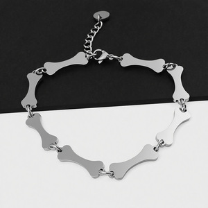 New Simple Popular Design Geometric Gog Bone <b>Chain</b> Bracelet High-quality <b>Titanium</b> Steel Unisex's Bracelets Trendy Jewelry - Product Image 3