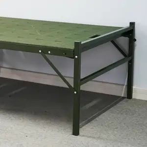 Steel-plastic Military Bed Outdoor Mountain Convenient Folding Bed Hospital Simple Escort Bed