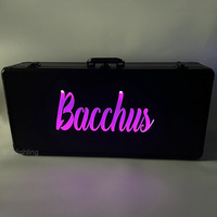 Valise LED personnalisée pour 6 bouteilles de champagne, présentoir VIP pour bouteilles de vin, idéale pour bars, discothèques et salons