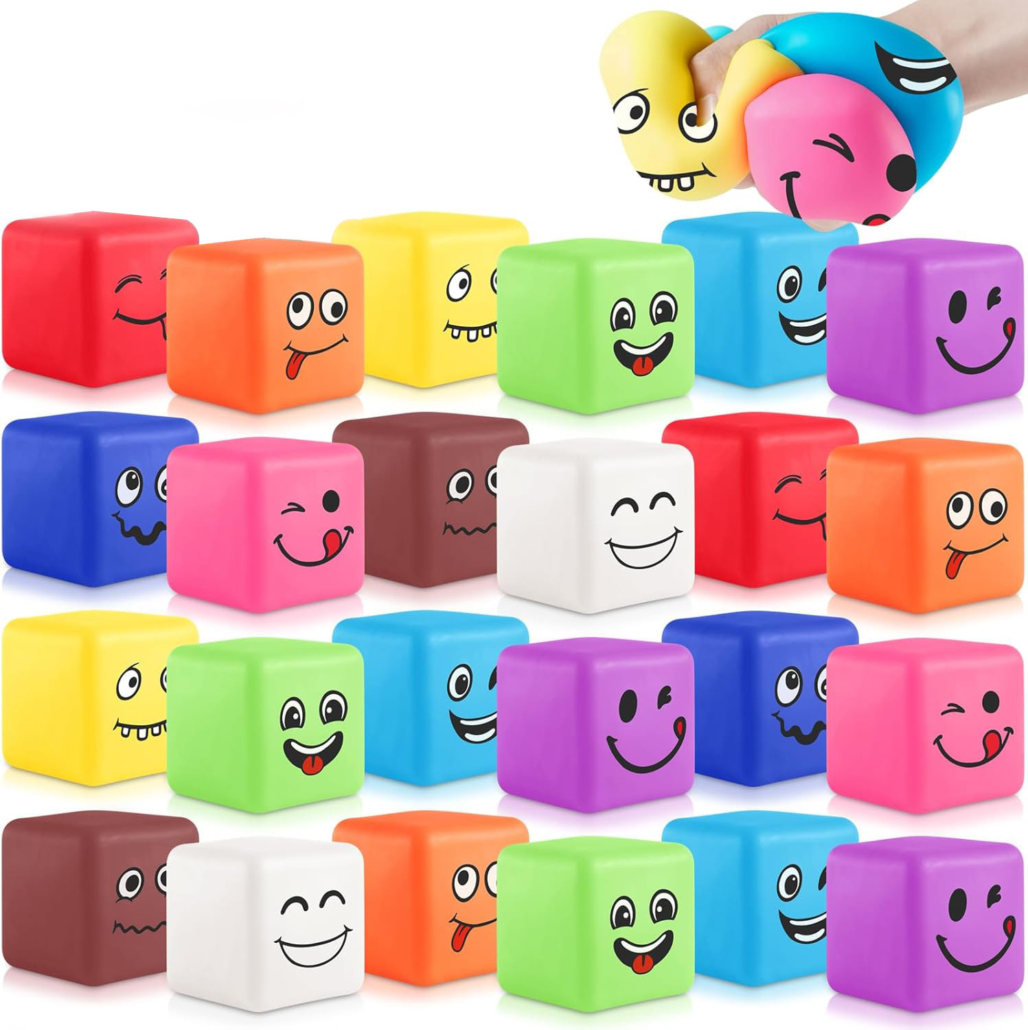 Glaçon coloré de 5,5 cm avec des emojis