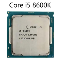 Processeur Intel Core i5 8600K 8ème génération, CPU d'origine reconditionné, grade A, testé, 3,6 GHz, LGA1151, pour ordinateur de bureau