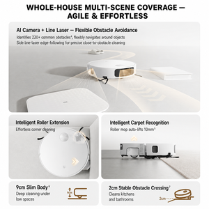 หุ่นยนต์ดูดฝุ่น Xiaomi รุ่น 7C พร้อมระบบถูพื้นแบบดรัม ดูดฝุ่นแรง 30000Pa ดีไซน์ป้องกันผมพันกันสองชั้น - Product Image 4