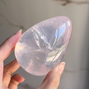 Offre Spéciale – Œuf de Yoni en Quartz Rose Étoilé de Haute Qualité, Œuf en Cristal de Quartz Poli pour la Guérison, Décoration d'Intérieur pour Bureau et Fêtes - Product Image 3