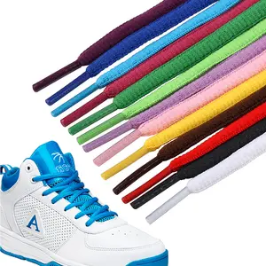 अनुकूलित लंबाई 29 रंग 8mm चौड़ाई जूता लेस के लिए फ्लैट Shoelaces स्नीकर्स