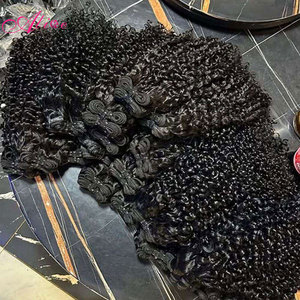 Lot de Cheveux Humains Indiens Bruts 100% Naturels Bouclés, Lot de Cheveux Humains Bouclés Birmans en Gros, Fournisseur de Cheveux Humains Bruts Ondulés Cambodgiens - Product Image 2