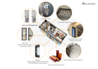 Maison de conteneur maritime ISO standard de 20 pieds - Maison modulaire préfabriquée pour usage résidentiel et vacances