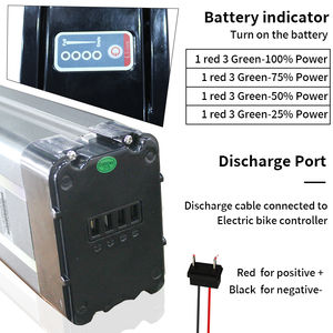 Batería <span class=keywords><strong>de</strong></span> Litio Recargable <span class=keywords><strong>Tipo</strong></span> Pez Plateado para Bicicleta Eléctrica, Batería <span class=keywords><strong>de</strong></span> Iones <span class=keywords><strong>de</strong></span> Litio <span class=keywords><strong>de</strong></span> 36V 48V 18650 para Bicicleta Eléctrica <span class=keywords><strong>de</strong></span> 500W - Product Image 5