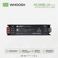 Fuente de Alimentación Conmutada para Interiores, Entrada CA 200-240V, 200W, 24V, 8.3A, IP20, para Tiras LED, Iluminación Comercial y Señalización