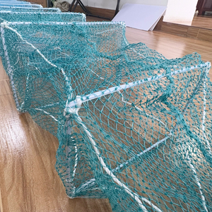 Piège à crevettes et crabes en nylon/PE compact et portable de haute qualité, adapté aux opérations de capture dans les lacs et étangs d'eau douce - Product Image 2